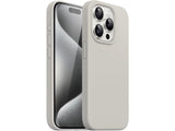 Liquid Silikon Case für Apple iPhone 15 Pro in beige von Screenguard