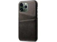 CardCaddy Leder Backcase mit Kartenfächern für Apple iPhone 15 Pro Max in schwarz von Screenguard