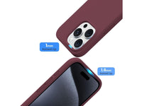Liquid Silikon Case für Apple iPhone 15 Pro Max in bordeaux von Screenguard