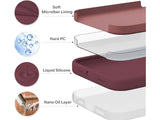 Liquid Silikon Case für Apple iPhone 15 Pro Max in bordeaux von Screenguard