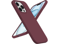 Liquid Silikon Case für Apple iPhone 15 Pro Max in bordeaux von Screenguard