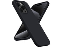 Liquid Silikon Case für Apple iPhone 15 Pro Max in schwarz von Screenguard
