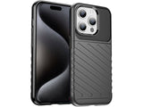 Moderne Design Hülle Cover für das Apple iPhone 15 Pro mit Stripes zum Schutz von Kratzern, Dellen, Display aus TPU Gummi in schwarz von Screenguard