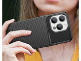 Moderne Design Hülle Cover für das Apple iPhone 15 Pro mit Stripes zum Schutz von Kratzern, Dellen, Display aus TPU Gummi in schwarz von Screenguard