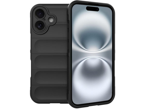 Screenguard CloudCase Handyhülle für Apple iPhone 16 gegen Sturzschäden, Dellen, Kratzern. Mit Kameraschutz, erhöhtem Rahmen und Airbag Cushions für vollumfänglichen Schutz.