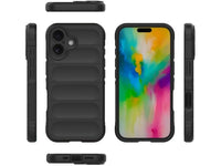Screenguard CloudCase Handyhülle für Apple iPhone 16 gegen Sturzschäden, Dellen, Kratzern. Mit Kameraschutz, erhöhtem Rahmen und Airbag Cushions für vollumfänglichen Schutz.