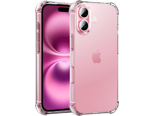 Hoch transparenter TPU Gummi Schutz Handy Hülle Clear Case klar mit verstärkten Schutzecken Bumper für das Apple iPhone 16 Display und Gehäuse in transparent von Screenguard