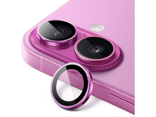 Kameraschutz Glas für Apple iPhone 16 in pink von Screenguard