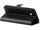 Lederhülle Karten Wallet Ledertasche Etui für Apple iPhone 16 in schwarz von Screenguard