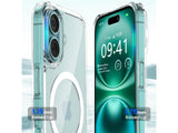 Das Magnetic MagSafe Clear Case von Screenguard schützt Ihr Apple iPhone 16 effektiv vor Schäden bei Sturz oder Stoss. Erhöhter Rahmen rund um das Display und Kamera gegen Kratzer und Dellen. Transparenter Schutz mit Magnetring. Zum Wireless Aufladen mit MagSafe kompatiblen Zubehör.