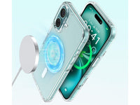 Das Magnetic MagSafe Clear Case von Screenguard schützt Ihr Apple iPhone 16 effektiv vor Schäden bei Sturz oder Stoss. Erhöhter Rahmen rund um das Display und Kamera gegen Kratzer und Dellen. Transparenter Schutz mit Magnetring. Zum Wireless Aufladen mit MagSafe kompatiblen Zubehör.