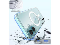 Das Magnetic MagSafe Clear Case von Screenguard schützt Ihr Apple iPhone 16 effektiv vor Schäden bei Sturz oder Stoss. Erhöhter Rahmen rund um das Display und Kamera gegen Kratzer und Dellen. Transparenter Schutz mit Magnetring. Zum Wireless Aufladen mit MagSafe kompatiblen Zubehör.