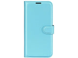 Lederhülle Karten Wallet Ledertasche Etui für Apple iPhone 16 Plus in hellblau von Screenguard