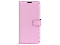Lederhülle Karten Wallet Ledertasche Etui für Apple iPhone 16 Plus in rosa von Screenguard