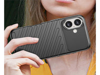 Moderne Design Hülle Cover für das Apple iPhone 16 Plus mit Stripes zum Schutz von Kratzern, Dellen, Display aus TPU Gummi in schwarz von Screenguard