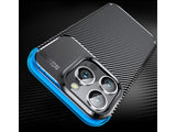 Hochwertig stabile Soft TPU Smartphone Handy Hülle im Carbon Design für Apple iPhone 16 Pro zum Schutz des Display und Gehäuse Cover in schwarz von Screenguard