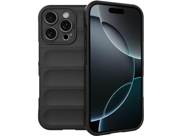Screenguard CloudCase Handyhülle für Apple iPhone 16 Pro gegen Sturzschäden, Dellen, Kratzern. Mit Kameraschutz, erhöhtem Rahmen und Airbag Cushions für vollumfänglichen Schutz.