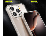 Hoch transparenter TPU Gummi Schutz Handy Hülle Clear Case klar mit verstärkten Schutzecken Bumper für das Apple iPhone 16 Pro Display und Gehäuse in transparent von Screenguard