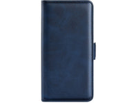 Veganes Flip Case Leder Etui Hülle mit Karten Fächer und Sichtfenster für Apple iPhone 16 Pro in dunkelblau von Screenguard