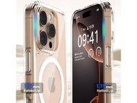 Das Magnetic MagSafe Clear Case von Screenguard schützt Ihr Apple iPhone 16 Pro effektiv vor Schäden bei Sturz oder Stoss. Erhöhter Rahmen rund um das Display und Kamera gegen Kratzer und Dellen. Transparenter Schutz mit Magnetring. Zum Wireless Aufladen mit MagSafe kompatiblen Zubehör.
