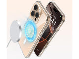 Das Magnetic MagSafe Clear Case von Screenguard schützt Ihr Apple iPhone 16 Pro effektiv vor Schäden bei Sturz oder Stoss. Erhöhter Rahmen rund um das Display und Kamera gegen Kratzer und Dellen. Transparenter Schutz mit Magnetring. Zum Wireless Aufladen mit MagSafe kompatiblen Zubehör.