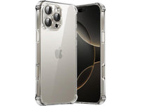 Hoch transparenter TPU Gummi Schutz Handy Hülle Clear Case klar mit verstärkten Schutzecken Bumper für das Apple iPhone 16 Pro Max Display und Gehäuse in transparent von Screenguard