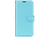 Lederhülle Karten Wallet Ledertasche Etui für Apple iPhone 16 Pro Max in hellblau von Screenguard