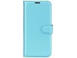 Lederhülle Karten Wallet Ledertasche Etui für Apple iPhone 16 Pro Max in hellblau von Screenguard