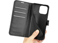 Lederhülle Karten Wallet Ledertasche Etui für Apple iPhone 16 Pro Max in schwarz von Screenguard
