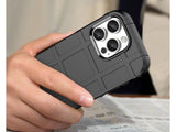 Widerstandsfähige, stabile Outdoor Sport Hülle für das Apple iPhone 16 Pro Max für Handwerker, Baustelle, Business, äusserst stabil mit erhöhten Rändern und Kanten in schwarz von Screenguard