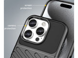 Moderne Design Hülle Cover für das Apple iPhone 16 Pro mit Stripes zum Schutz von Kratzern, Dellen, Display aus TPU Gummi in schwarz von Screenguard