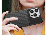 Moderne Design Hülle Cover für das Apple iPhone 16 Pro mit Stripes zum Schutz von Kratzern, Dellen, Display aus TPU Gummi in schwarz von Screenguard
