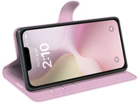 Lederhülle Karten Wallet Ledertasche Etui für Apple iPhone 16e in rosa von Screenguard