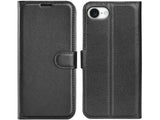 Lederhülle Karten Wallet Ledertasche Etui für Apple iPhone 16e in schwarz von Screenguard