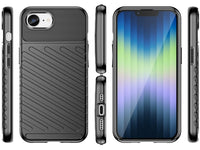 Moderne Design Hülle Cover für das Apple iPhone 16e mit Stripes zum Schutz von Kratzern, Dellen, Display aus TPU Gummi in schwarz von Screenguard