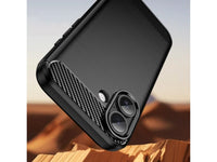 Flexible Handy Schutzhülle mit gebürster Carbon Textur auf der Rückseite für zum Schutz des Apple iPhone 17  Display und Gehäuse Case in schwarz von Screenguard