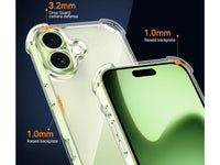 Hoch transparenter TPU Gummi Schutz Handy Hülle Clear Case klar mit verstärkten Schutzecken Bumper für das Apple iPhone 17 Display und Gehäuse in transparent von Screenguard