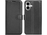 Lederhülle Karten Wallet Ledertasche Etui für Apple iPhone 17 in schwarz von Screenguard