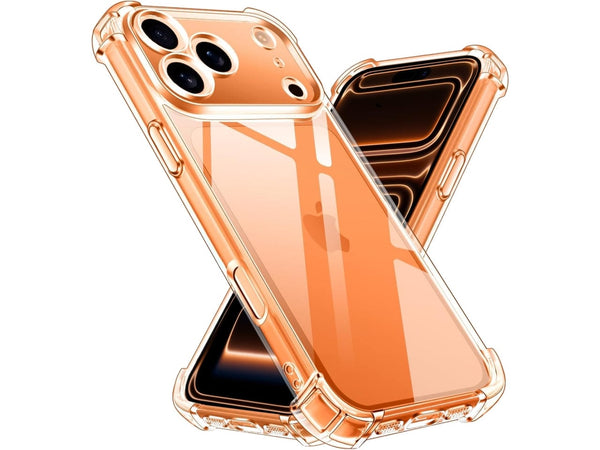 Hoch transparenter TPU Gummi Schutz Handy Hülle Clear Case klar mit verstärkten Schutzecken Bumper für das Apple iPhone 17 Pro Display und Gehäuse in transparent von Screenguard