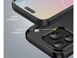 Flexible Handy Schutzhülle mit gebürster Carbon Textur auf der Rückseite für zum Schutz des Apple iPhone 17 Pro Max  Display und Gehäuse Case in schwarz von Screenguard