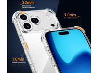 Hoch transparenter TPU Gummi Schutz Handy Hülle Clear Case klar mit verstärkten Schutzecken Bumper für das Apple iPhone 17 Pro Max Display und Gehäuse in transparent von Screenguard