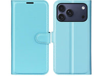 Lederhülle Karten Wallet Ledertasche Etui für Apple iPhone 17 Pro Max in hellblau von Screenguard