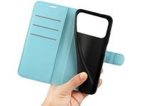 Lederhülle Karten Wallet Ledertasche Etui für Apple iPhone 17 Pro Max in hellblau von Screenguard