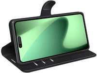 Lederhülle Karten Wallet Ledertasche Etui für Apple iPhone 17 Pro Max in schwarz von Screenguard