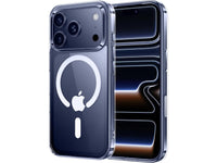 Das Magnetic MagSafe Clear Case von Screenguard schützt Ihr Apple iPhone 17 Pro Max effektiv vor Schäden bei Sturz oder Stoss. Erhöhter Rahmen rund um das Display und Kamera gegen Kratzer und Dellen. Transparenter Schutz mit Magnetring. Zum Wireless Aufladen mit MagSafe kompatiblen Zubehör.