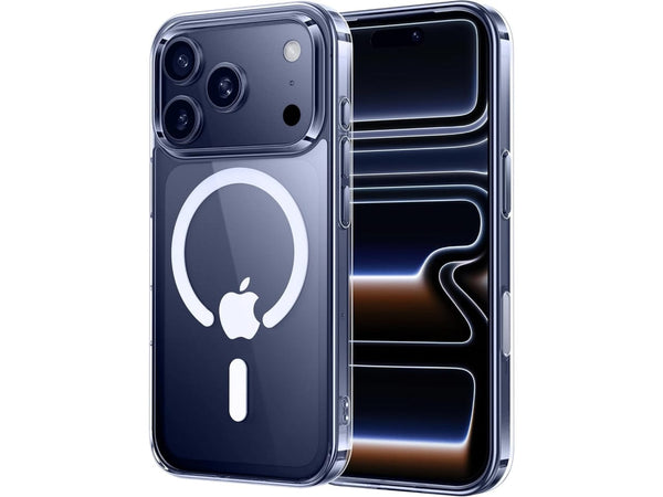 Das Magnetic MagSafe Clear Case von Screenguard schützt Ihr Apple iPhone 17 Pro Max effektiv vor Schäden bei Sturz oder Stoss. Erhöhter Rahmen rund um das Display und Kamera gegen Kratzer und Dellen. Transparenter Schutz mit Magnetring. Zum Wireless Aufladen mit MagSafe kompatiblen Zubehör.