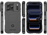 Widerstandsfähige, stabile Outdoor Sport Hülle für das Apple iPhone 17 Pro Max für Handwerker, Baustelle, Business, äusserst stabil mit erhöhten Rändern und Kanten in schwarz von Screenguard