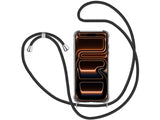 Necklace Handy Hülle mit Kordel Kette schwarz zum Tragen des Apple iPhone 17 Pro am Körper wie Handtasche Lanyard, stabil mit erhöhten Rändern und Kanten in transparent von Screenguard