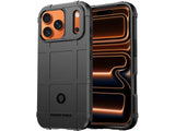 Widerstandsfähige, stabile Outdoor Sport Hülle für das Apple iPhone 17 Pro für Handwerker, Baustelle, Business, äusserst stabil mit erhöhten Rändern und Kanten in schwarz von Screenguard