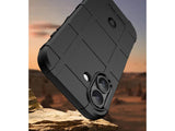 Widerstandsfähige, stabile Outdoor Sport Hülle für das Apple iPhone 17 für Handwerker, Baustelle, Business, äusserst stabil mit erhöhten Rändern und Kanten in schwarz von Screenguard